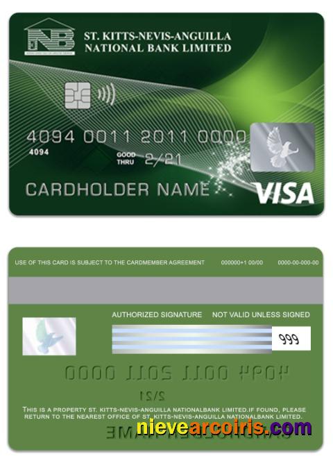 Saint Kitts and Nevis National Bank Limited visa debit card